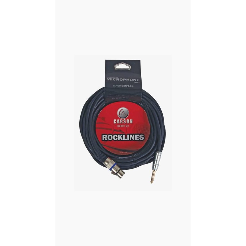 Carson Rocklines Microphone Lead 20ft XLR – Jack
