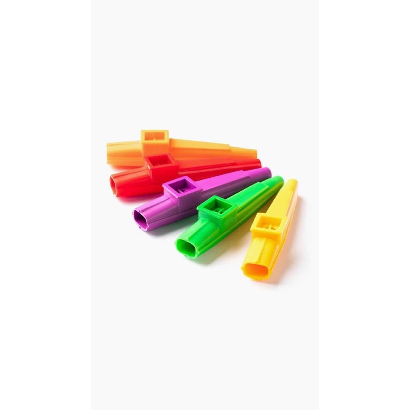 Colourful Plastic Kazoos|Orange|Red|Purple|Green|Yellow