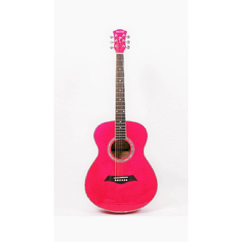 Dame Lilies 70 Hot Pink Acoustic Guitar