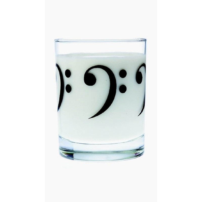 Glass Tumbler Cups|Bass Clef|Clef