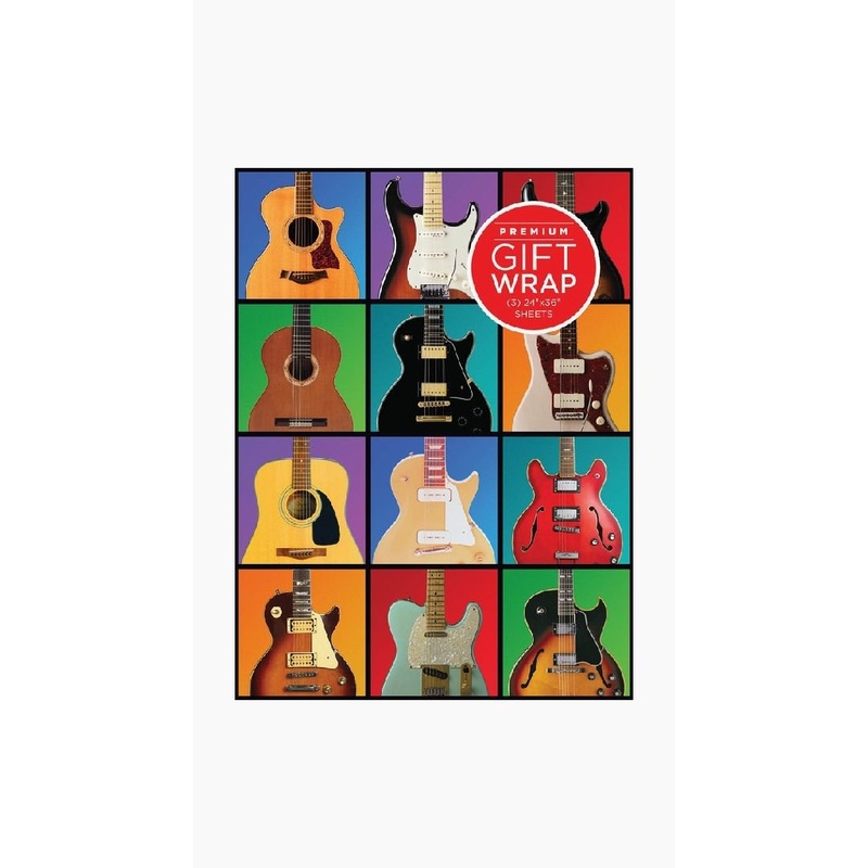 Retro Guitar Gift Wrap Paper