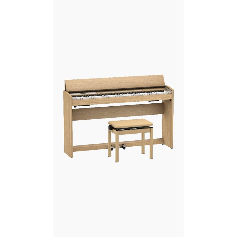 Roland F701 Digital Piano|Light Oak|White