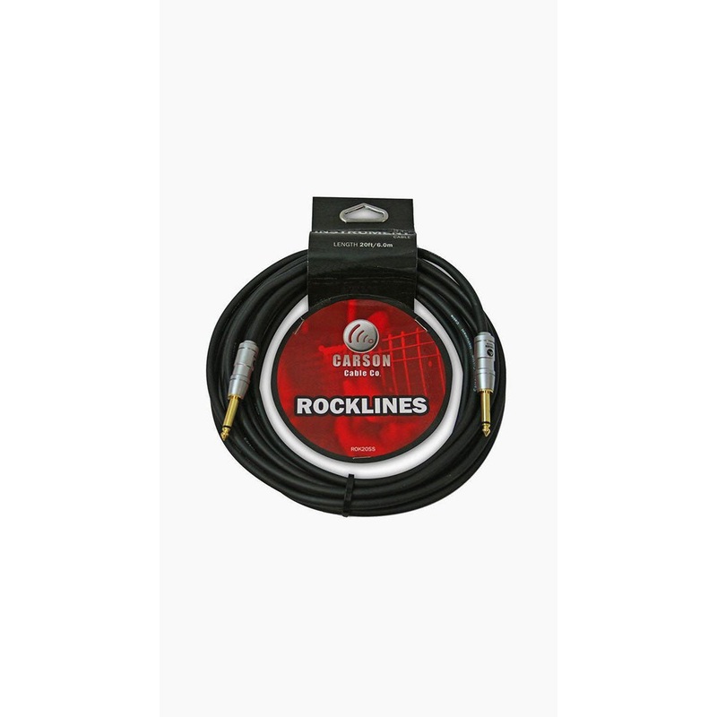 Carson Rocklines Guitar Lead 10ft Straight to Angle