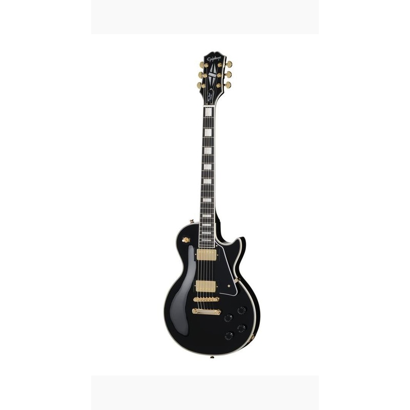 Epiphone Les Paul Custom Ebony Electric Guitar – Classic Style and Tone