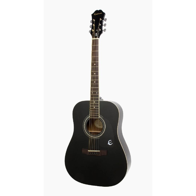 Epiphone Songmaker DR100 Acoustic Guitar, Ebony Finish