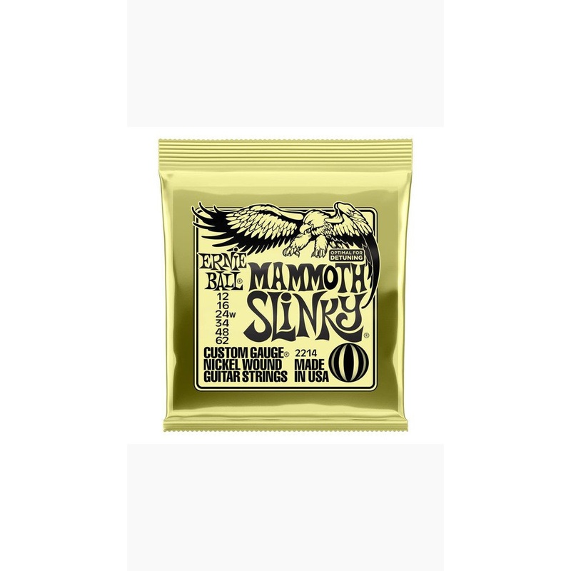 Ernie Ball Mammoth Slinky Nickel Wound Electric Guitar Strings – Gauge 12 – 62