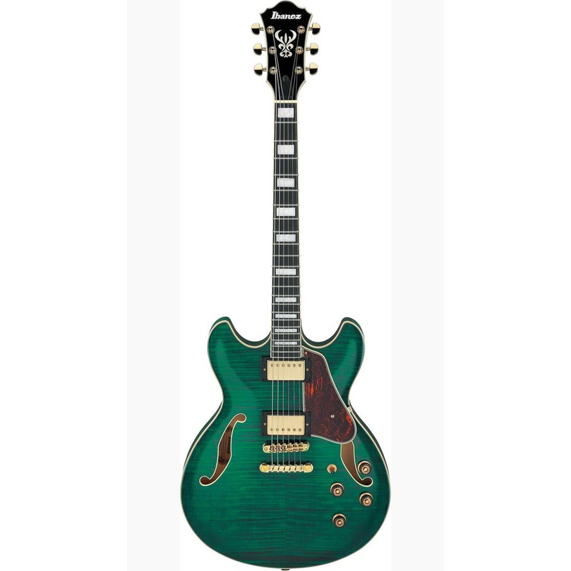 Ibanez AS93FM TMG artcore guitar emerald green flametop