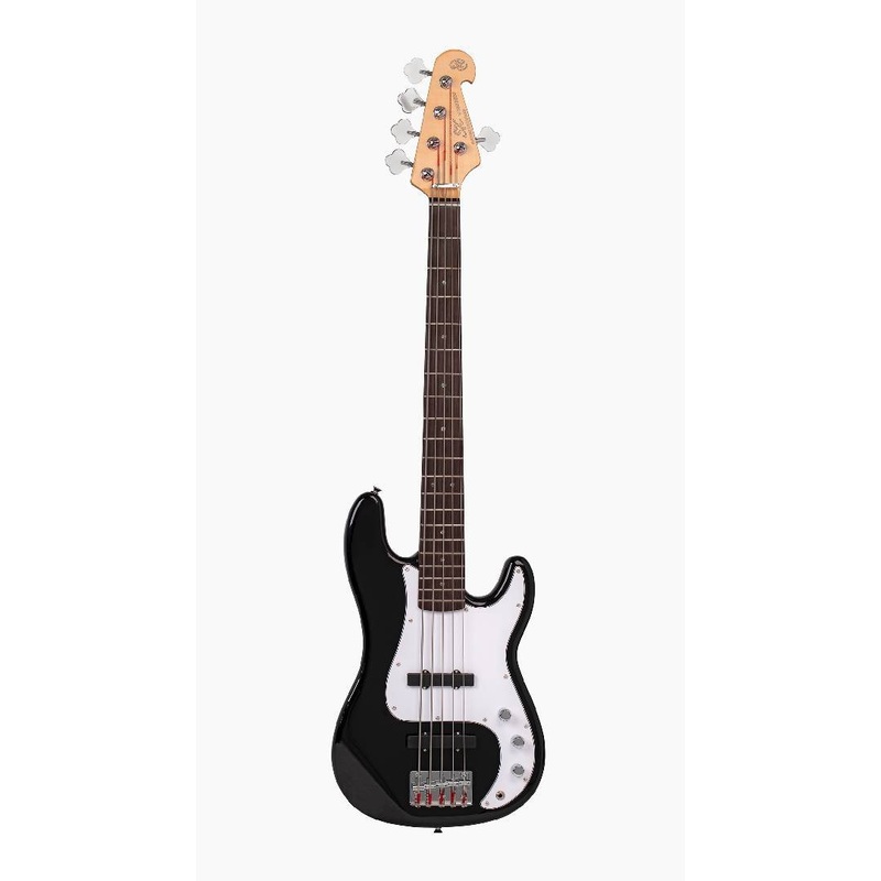 SX VEP562B 5 String Vintage Style Bass Guitar