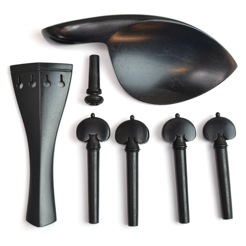 Ebony Violin Fitting Sets|4/4|Hill|Parisian|Tulip