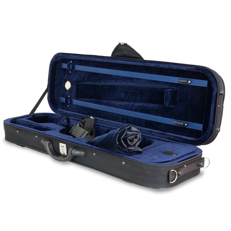 Portland Oblong Violin Case|Navy|Light Blue|4/4|3/4|1/2|1/4|1/8|1/10|1/16