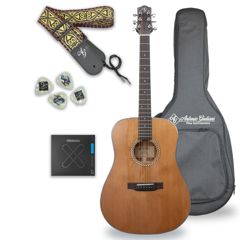Antonio Giuliani DN-3 Steel-String Dreadnought Acoustic Guitar Outfit