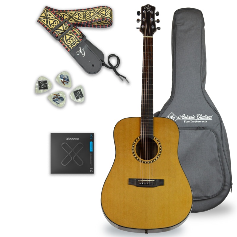 CLEARANCE Antonio Giuliani DN-4 Dreadnought Acoustic Guitar Outfit