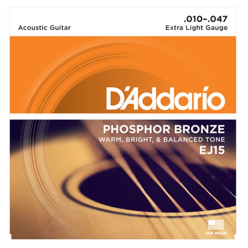 D’Addario Phosphor Bronze Extra light 10-47 Guitar Strings