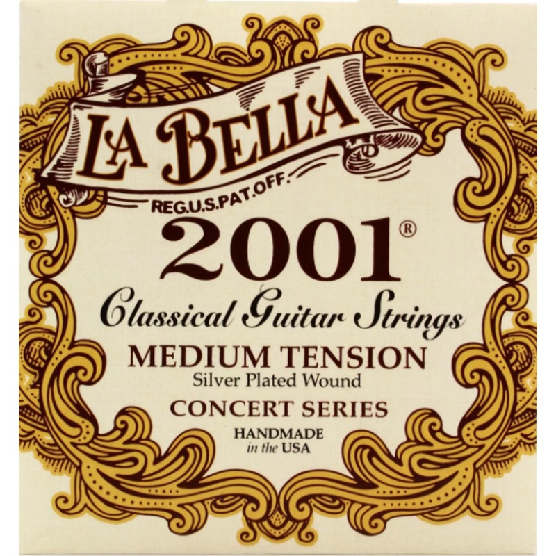 La Bella 2001 Classical Guitar Strings Medium Tension Guitar Strings