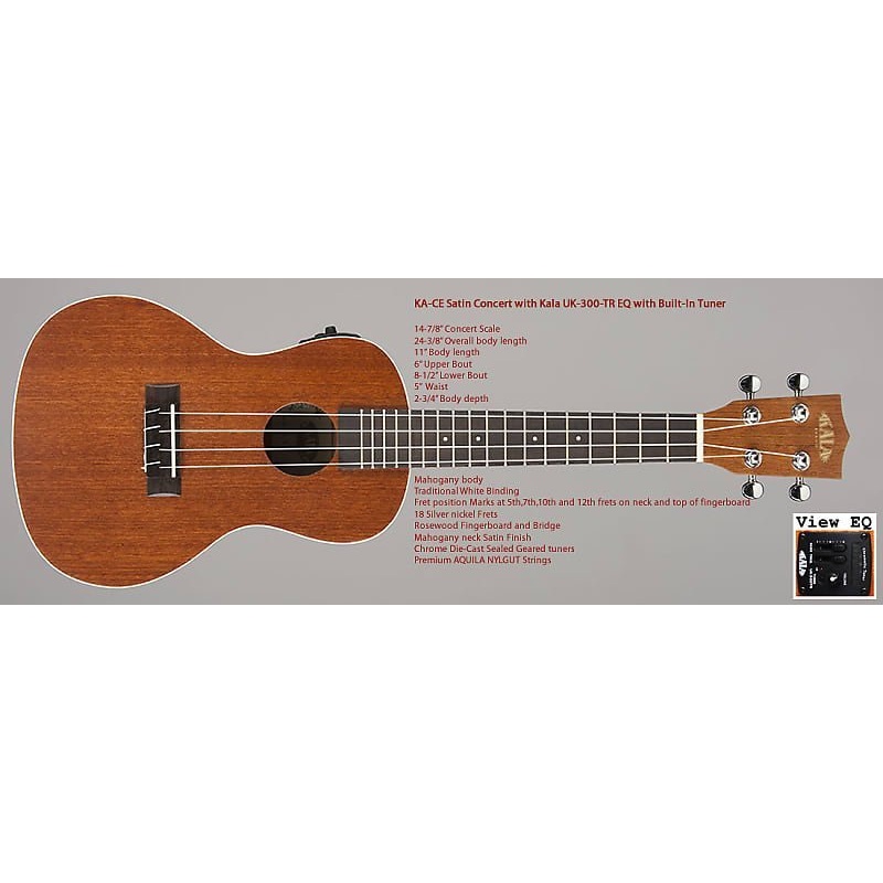 Kala KA-CE Concert Ukulele Acoustic/Electric