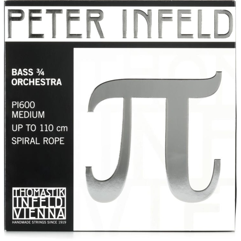 Thomastik-Infeld PI600 Peter Infeld Orchestra Double Bass Strings – 3/4 Size, Medium Tension