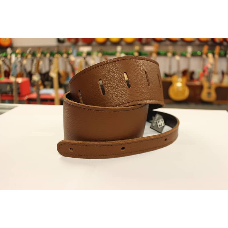 LM Strap LS-304 Glove Leather Brown 3 Guitar Strap *Free Shipping in the USA*