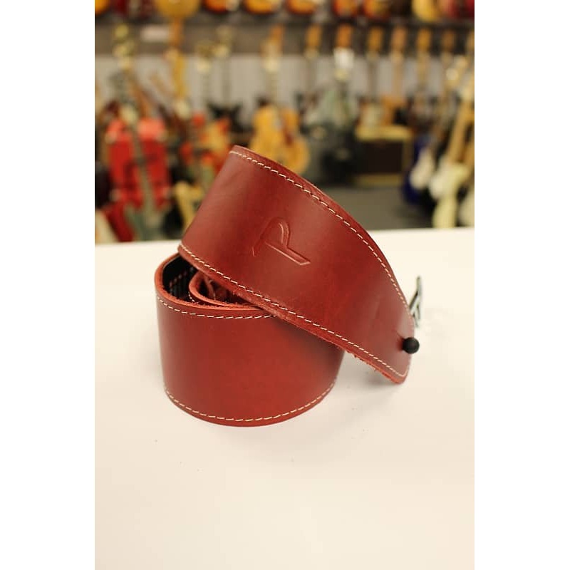 Perris Leathers SP25-S Red Baseball Leather Guitar Strap *Free Shipping in the USA*