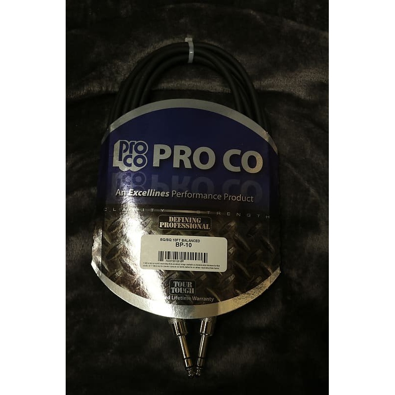 Pro Co BQ/BQ 10ft BP-10 Balanced cable *Free Shipping in the US*