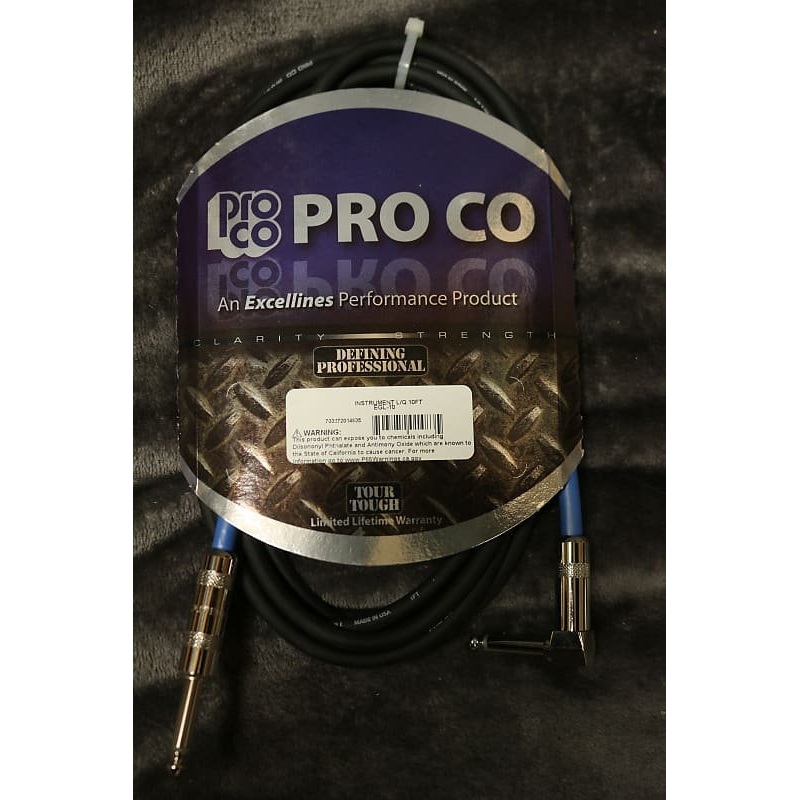 Pro Co Instrument Cable L/Q 10 FT EGL-10 *Free Shipping in the US*