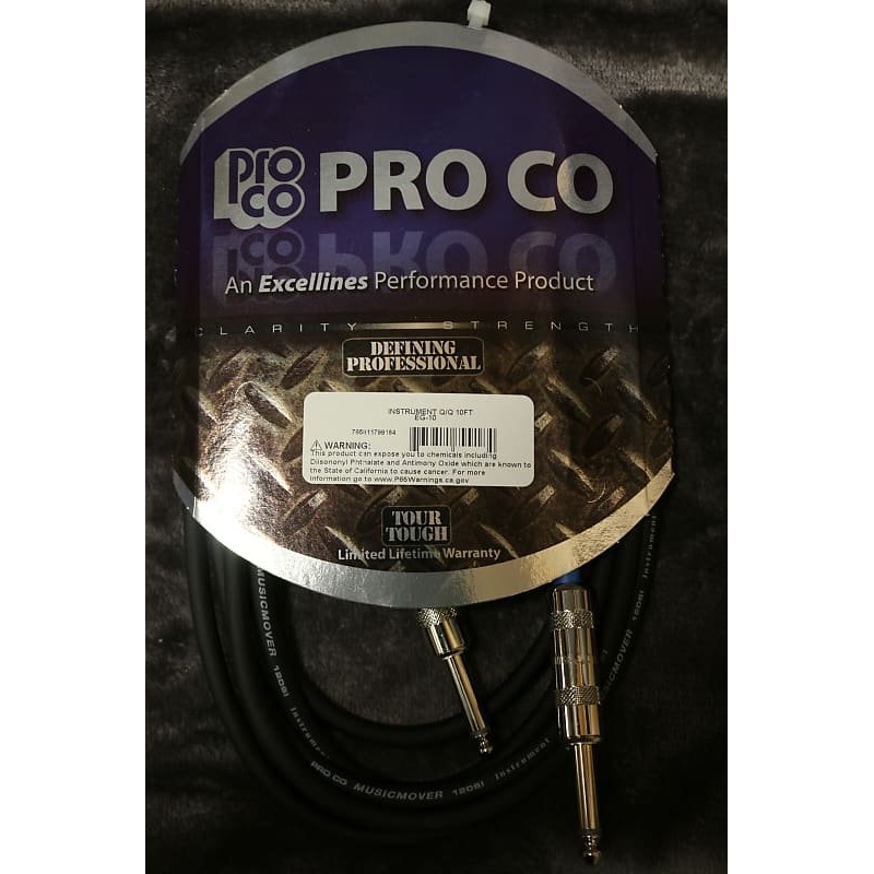 Pro Co Instrument Cable Q/Q 10-ft EG-10 *Free Shipping in the US*