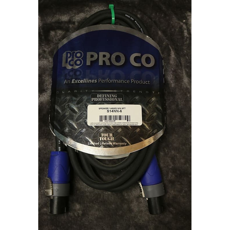 Pro Co Speaker Cable 14AWG N/N 6FT S14NN-6 *Free Shipping in the USA*