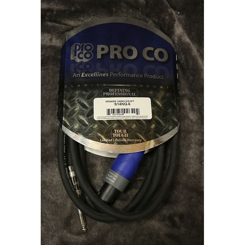 Pro Co Speaker Cable S14NQ-6 14 AWG N/Q 6FT *Free Shipping in the US*