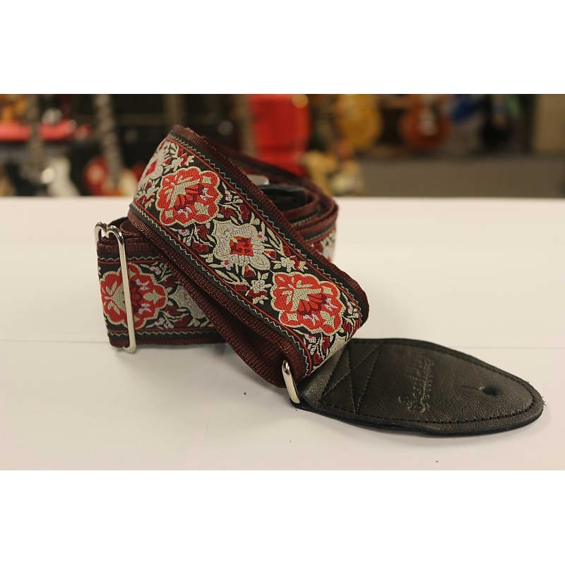 Souldier Guitar Strap Cabernet – Wine w/ Black Leather Ends *Free Shipping in the USA*