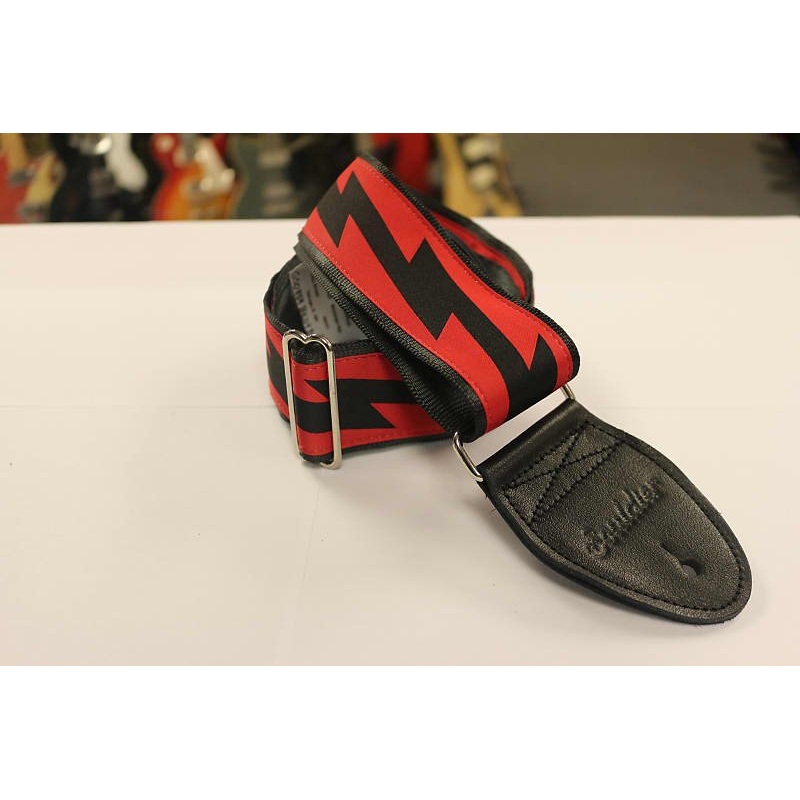 Souldier Guitar Strap Lightning Bolt 2020 Red & Black *Free Shipping in the USA*