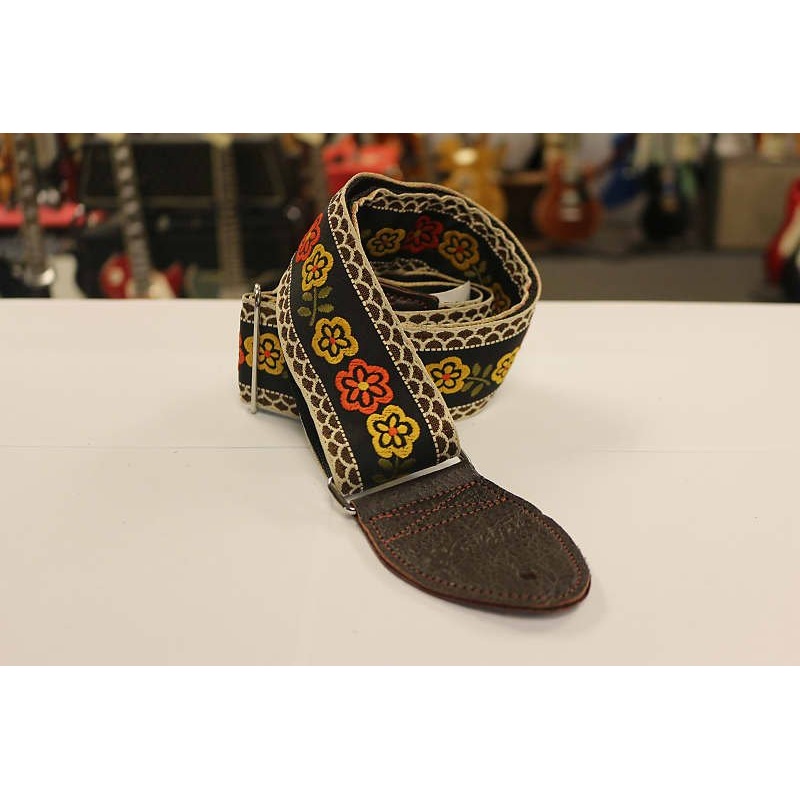 Souldier Marigold Guitar Strap Brown Ends *Free Shipping in the USA*