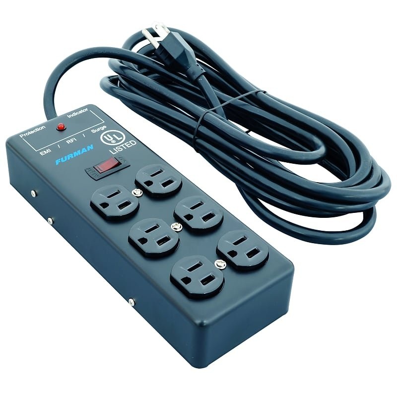 Furman SS-6B Pro Surge Supressor 6-Outlet Power Strip w/15′ Cord