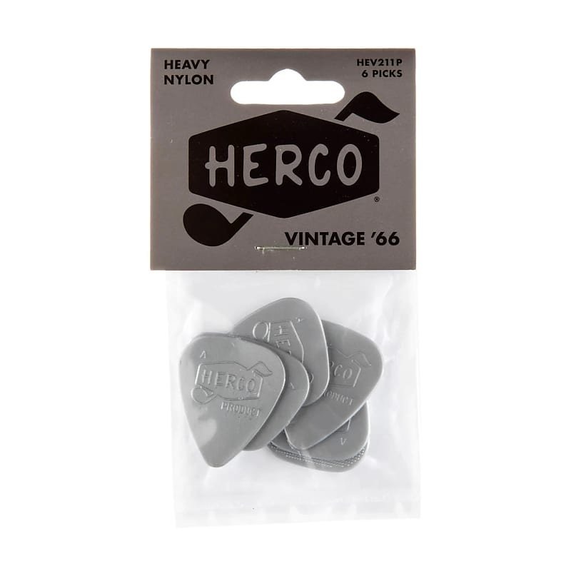 Herco Vintage ’66 Picks Heavy, 6 Pack Picks- HEV211