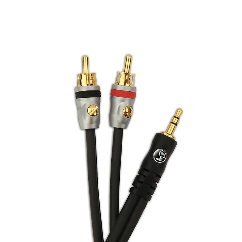 Planet Waves PW-MP-05 Dual RCA Male to Stereo 1/8 Mini TRS Cable – 5′