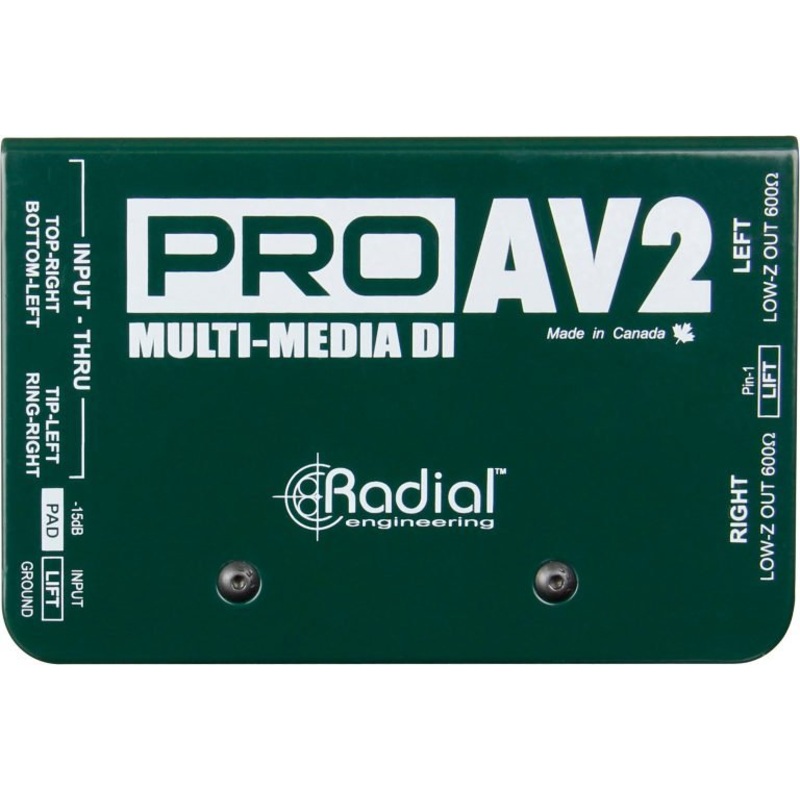 Radial Engineering PROAV2 Stereo Direct Box *Free Shipping in the USA*