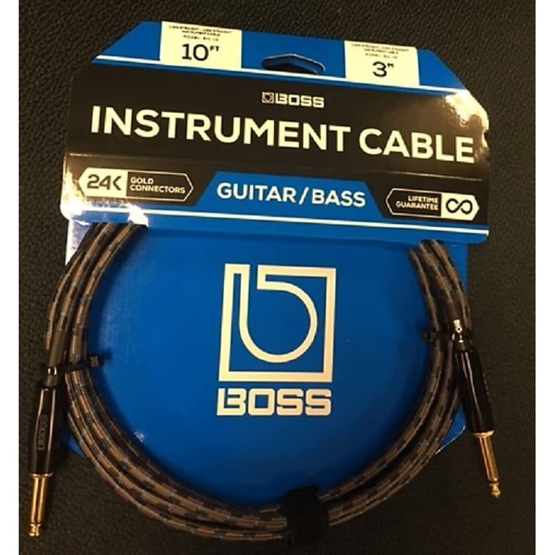 Boss BIC-10 1/4 Straight to Straight TS Instrument Cable – 10′ *Free Shipping in the USA*
