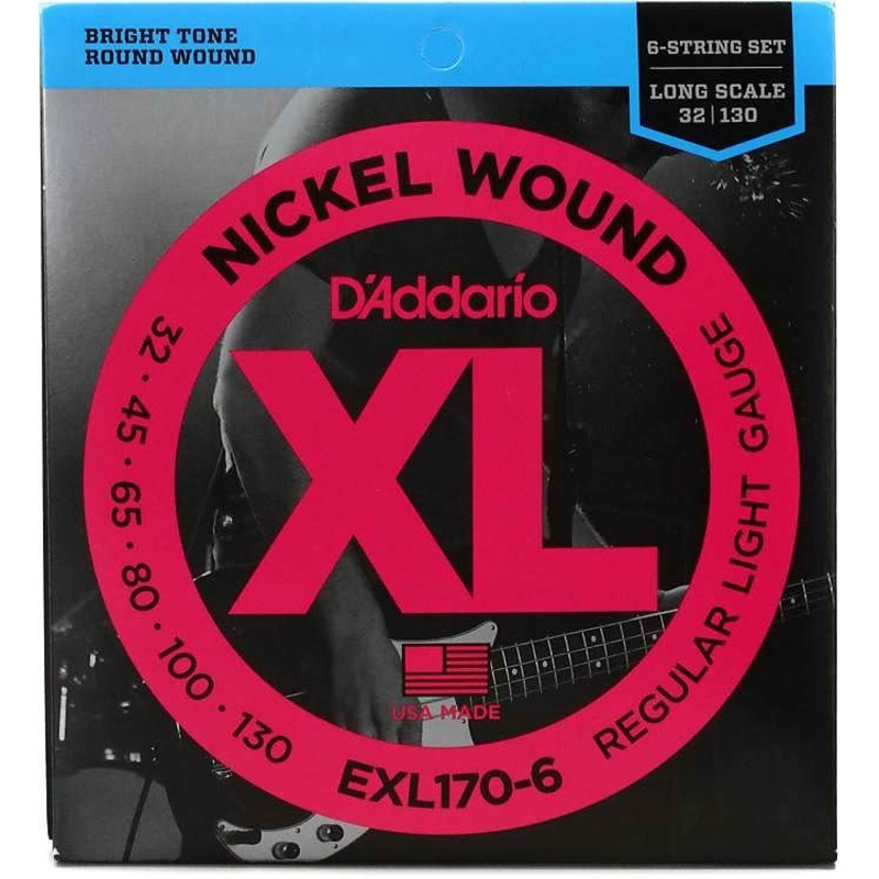D’Addario 6 String Bass Strings 32-130 EXL170-6