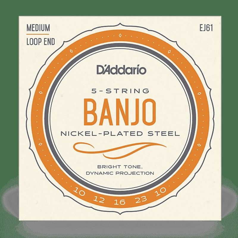 D’Addario EJ61 5-String Nickel Medium Banjo Strings
