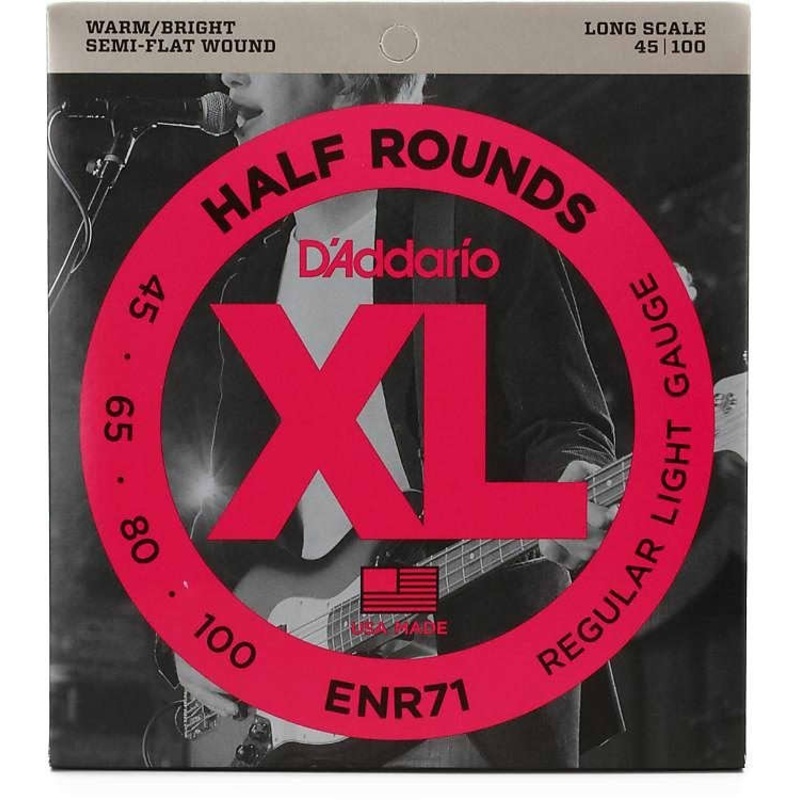 D’Addario Half Round Bass Strings 45-100 ENR71