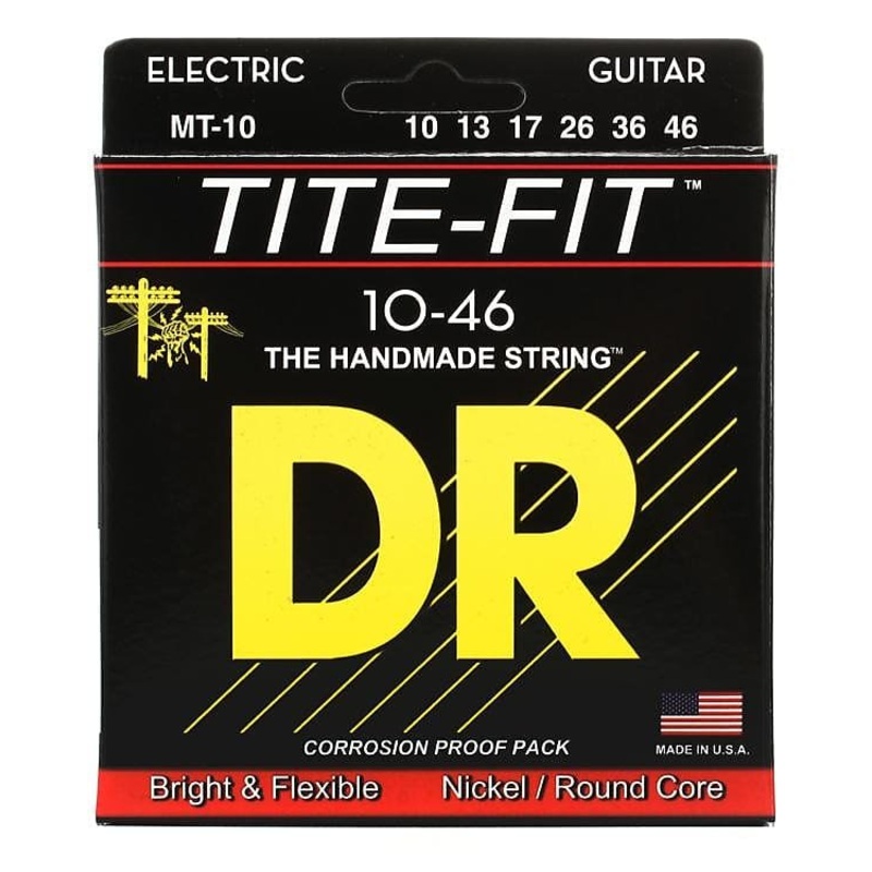 DR Strings MT-10 Tite Fit Electric Guitar Strings (10-46)