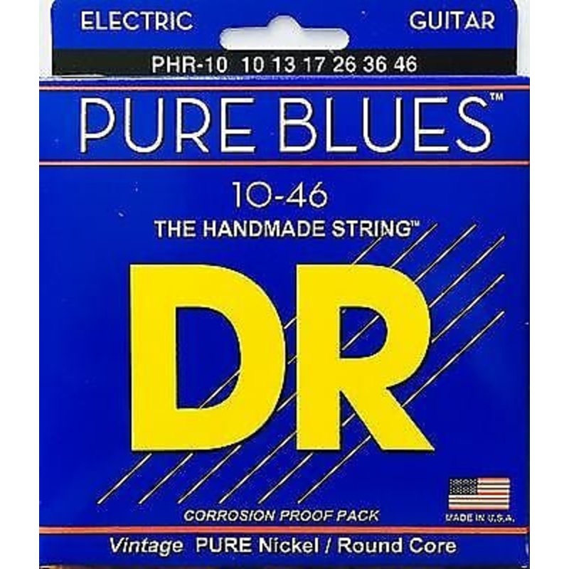 DR Strings PHR-10 Pure Blues Electric Guitar Strings (10-46)