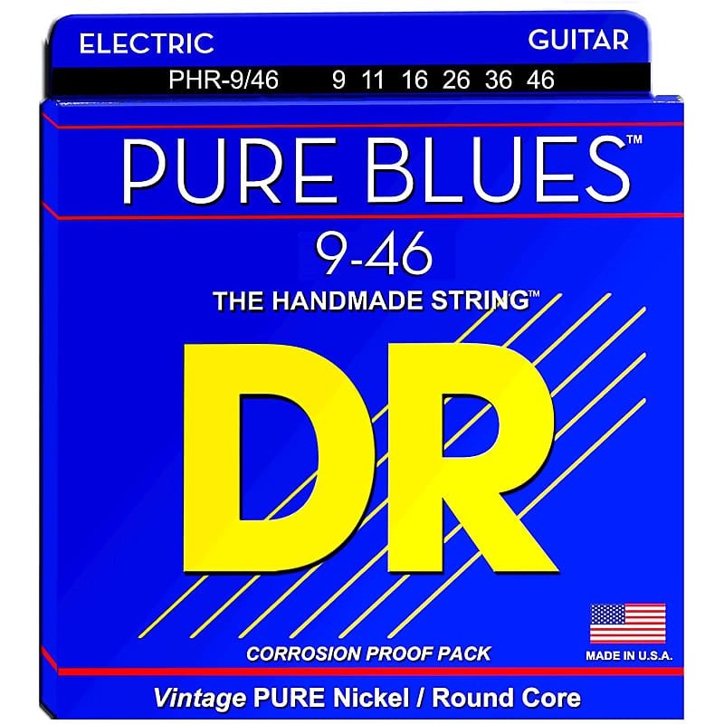 DR Strings PHR-9 Pure Blues Lite Electric Guitar Strings (9-42)
