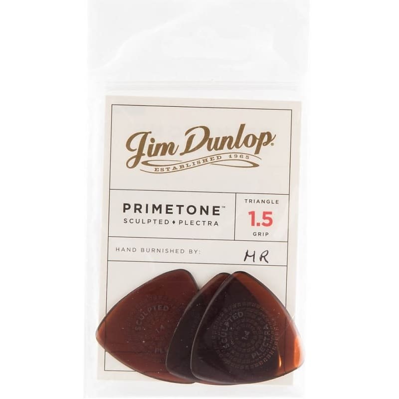 Dunlop 512P1.5 Primetone Triangle Grip Picks — 3 Pack