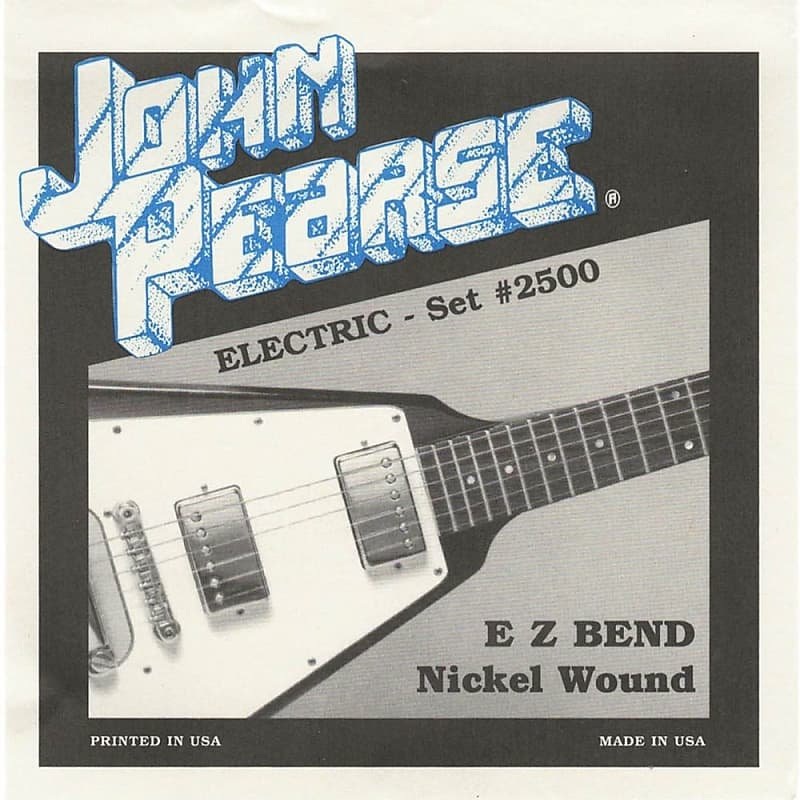 John Pearse Nickel Wound Electric Guitar Strings E Z Bend 10-46 JP2500