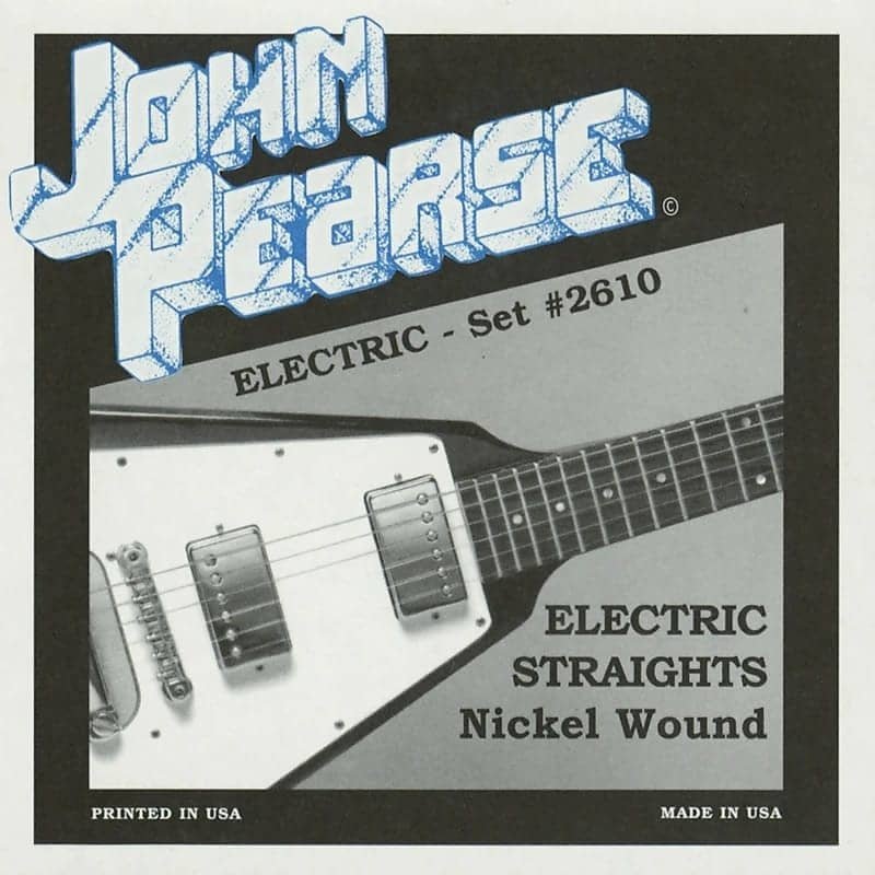 John Pearse Strings Nickel Wound Electric Guitar Strings Electric Straights 11-50 JP2610