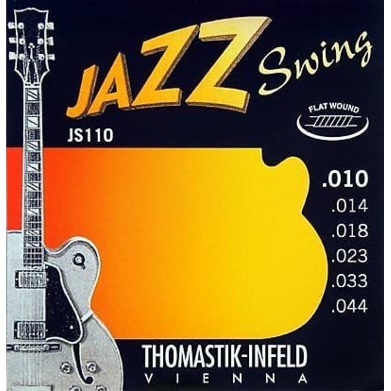 Thomastik-Infeld	JS110 Jazz Swing Flatwound Electric Guitar Strings – Extra Light (.10 – .44)