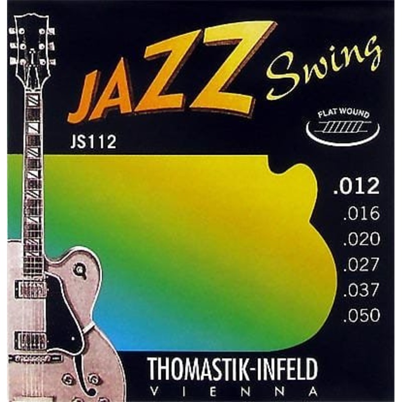Thomastik-Infeld	JS112 Jazz Swing Nickel Flat-Wound Guitar Strings – Medium Light (.12 – .50)