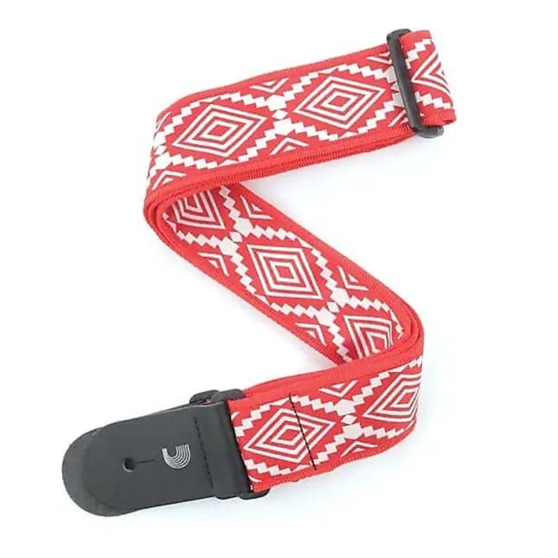 D’Addario 2 Guatemalan Red Guitar Strap *Free Shipping in the USA* T20W1414