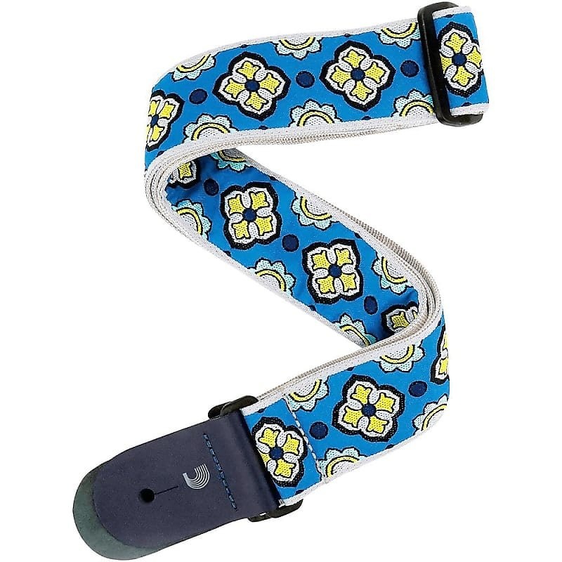 D’Addario 2 Guitar Strap Latin Tiles Blue *Free SHipping in the USA* T20S1504