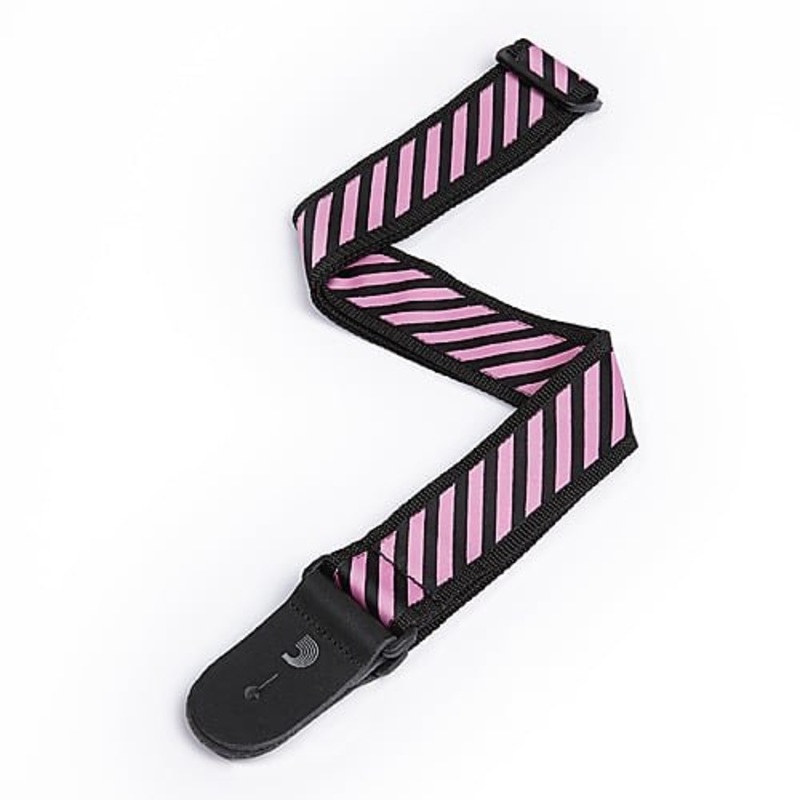 D’Addario 50mm Striped Jaq Polypro Guitar Strap – Pink *Free Shipping in the USA* 50SJP02