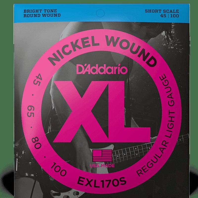 D’Addario EXL170S Short Scale Light Bass Guitar Strings